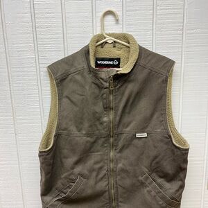 Wolverine Full Zip Brown Work Vest Men’s Medium Upland Sherpa Lined
